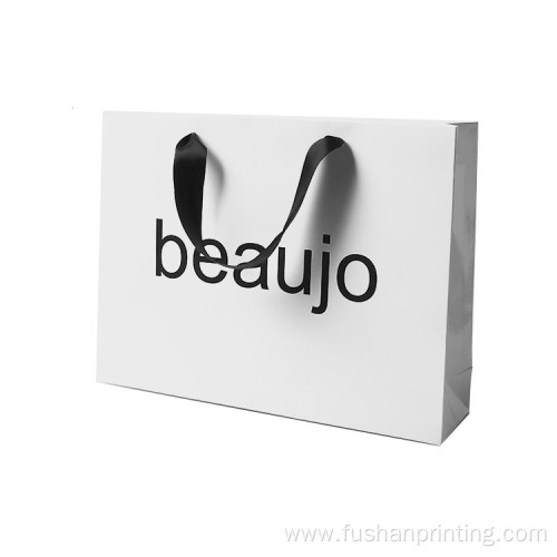 Custom Printing White Beaujo Paper Bag For Wine